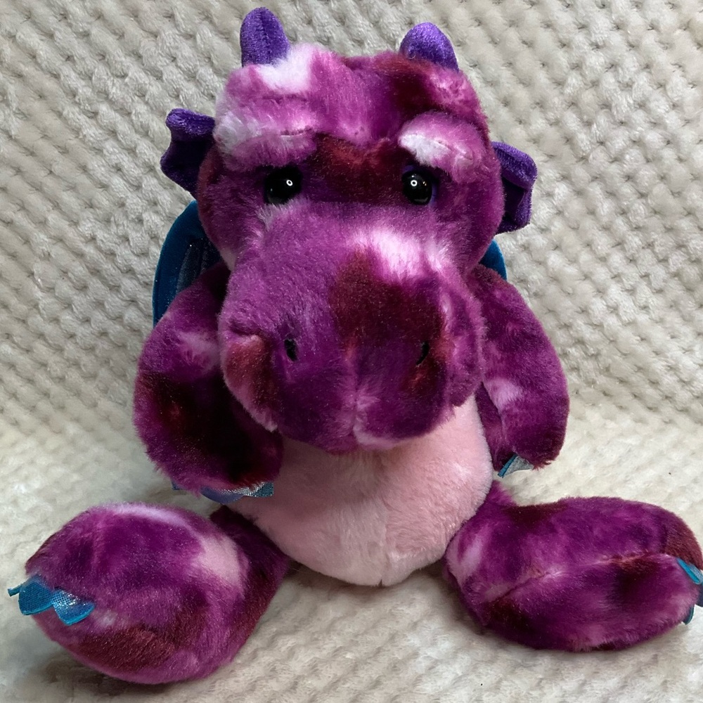 Aurora Plush Dragon Zorath Braveheart Purple Pink Blue Stuffed Animal Toy